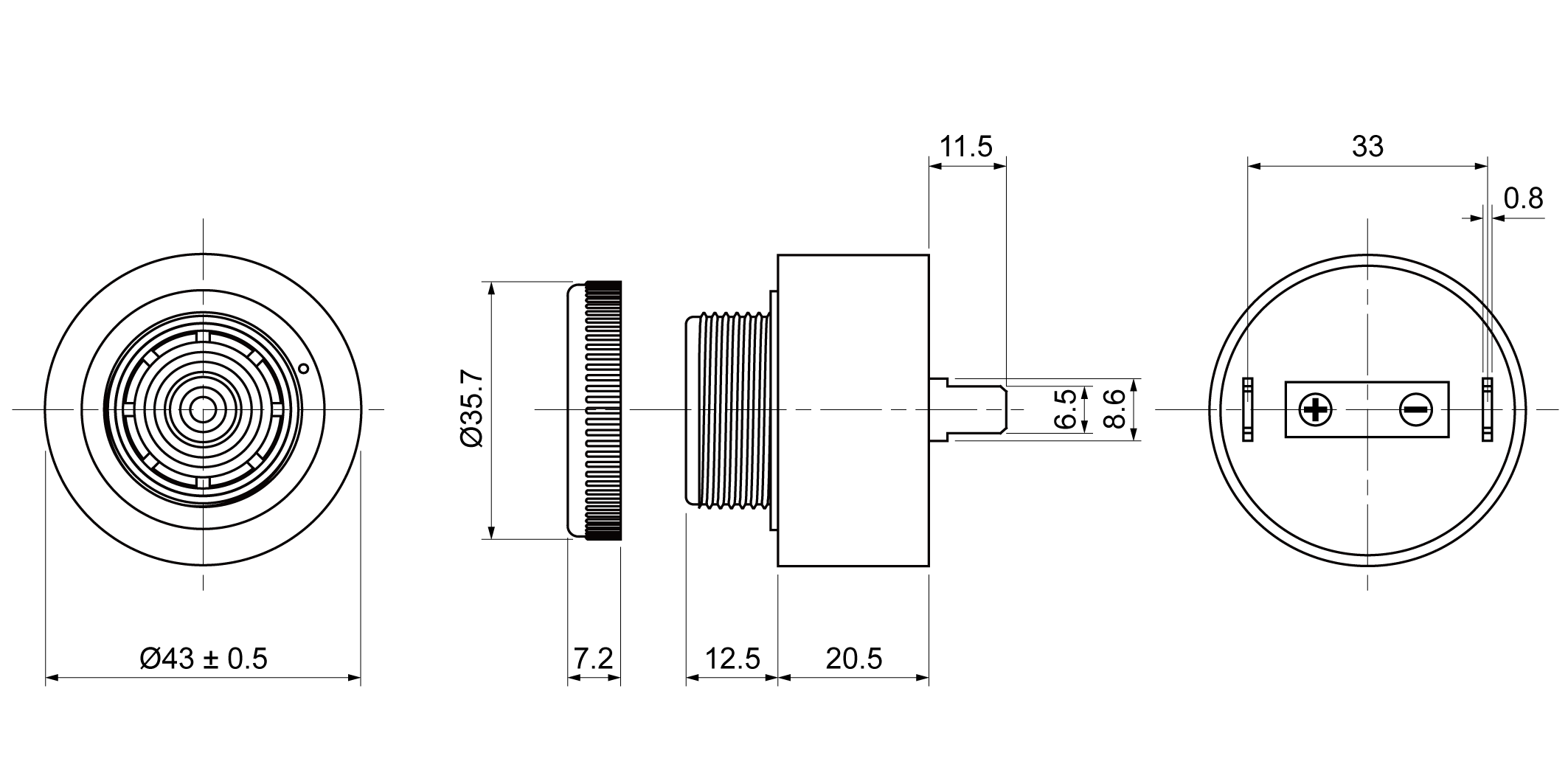 XPB4310-29S12T Mechanical Drawing